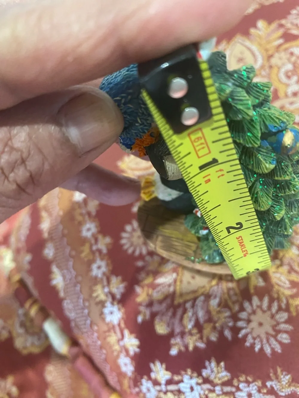Festive Penguin Duo Small  decoration — Blue & Green Accents